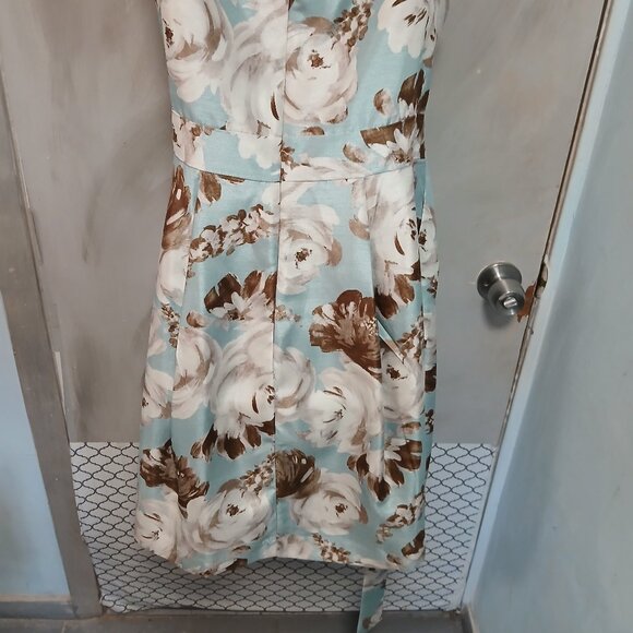 J.Howard Aqua Retro Floral Dress - Picture 3 of 10